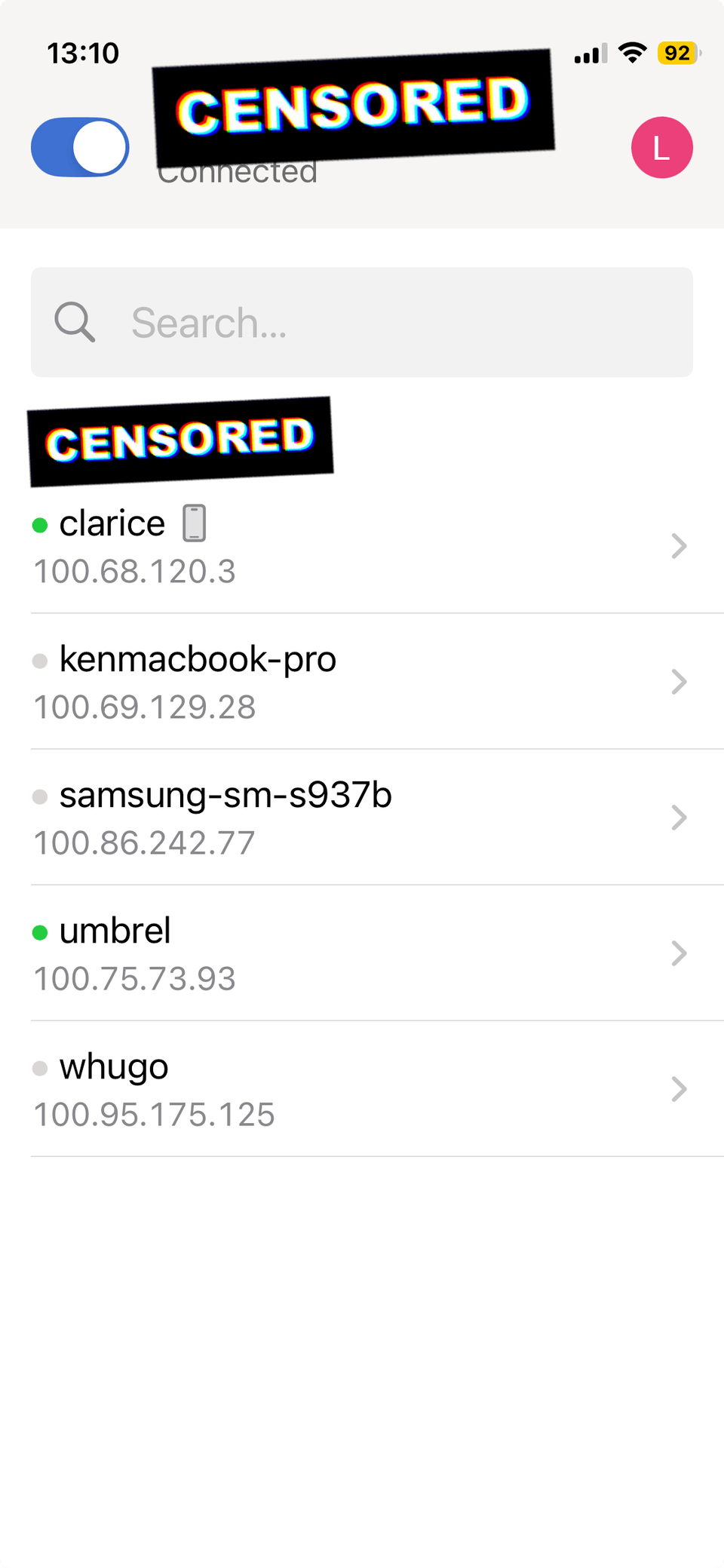 Tailscale mobile app